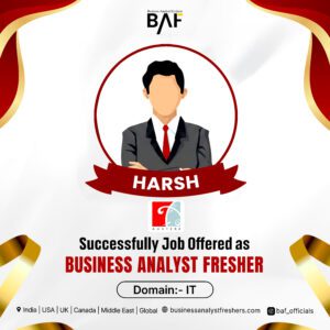 Harsh placed as Business Analyst Fresher at Austre