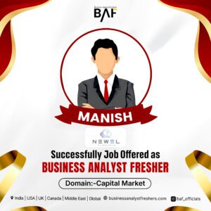 Manish placed as Business Analyst Fresher at Newel Technology
