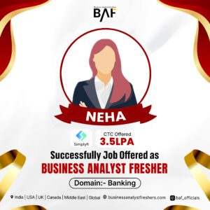 Neha placed as Business Analyst Fresher at Simplify