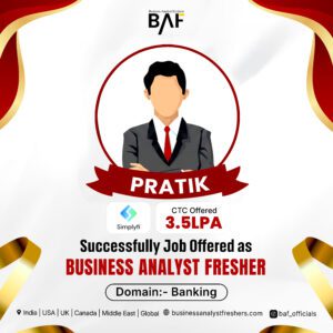 Pratik placed as Business Analyst Fresher at Simplify