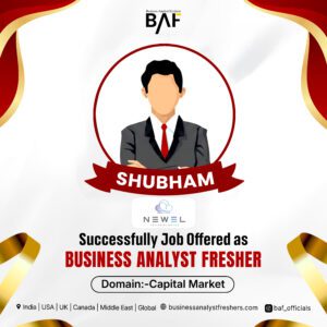 Shubham placed as Business Analyst Fresher at Newel Technology