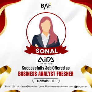 Sonal placed as Business Analyst Fresher at AIFA Technology