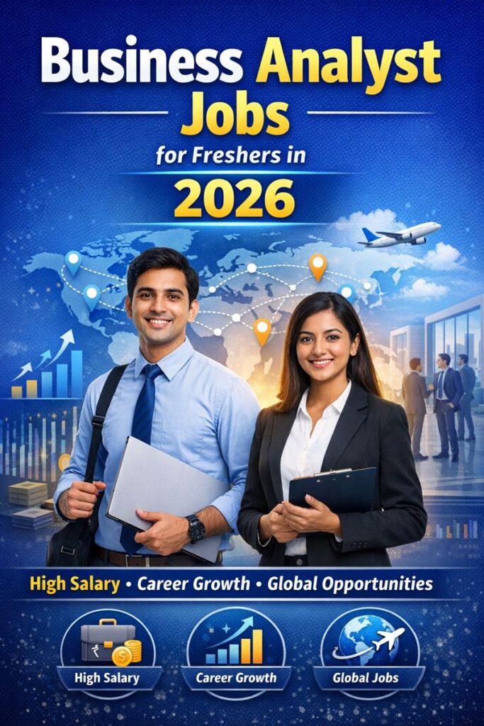 Business analyst jobs for freshers in 2026 with career growth and global opportunities